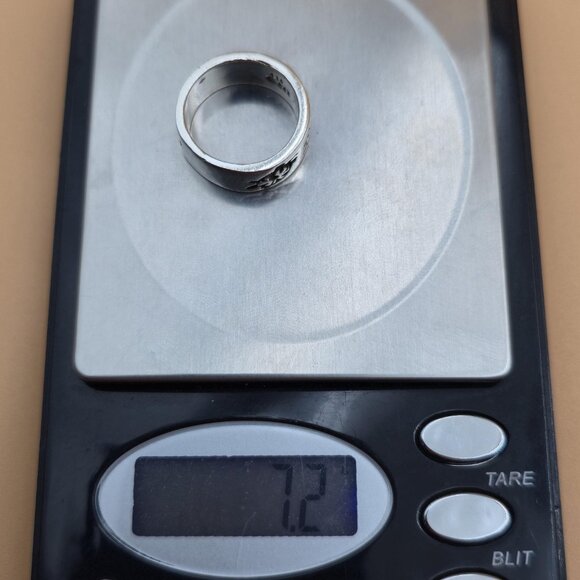 Size 7.25 Sterling Silver Cute Turtles Hefty Band Ring A5430 - Picture 9 of 9